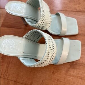 Vince Camuto Light Blue Woven Heels
